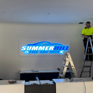 Summer Hill Tyre and Auto custom signage project
