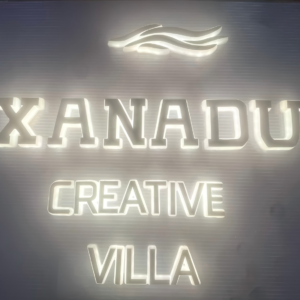 XANADU Creative Villa custom signage project