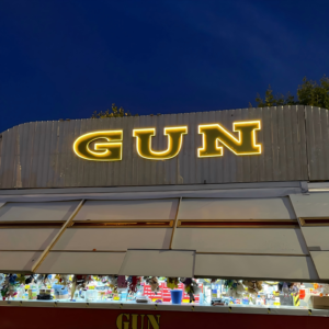 GUN custom signage project
